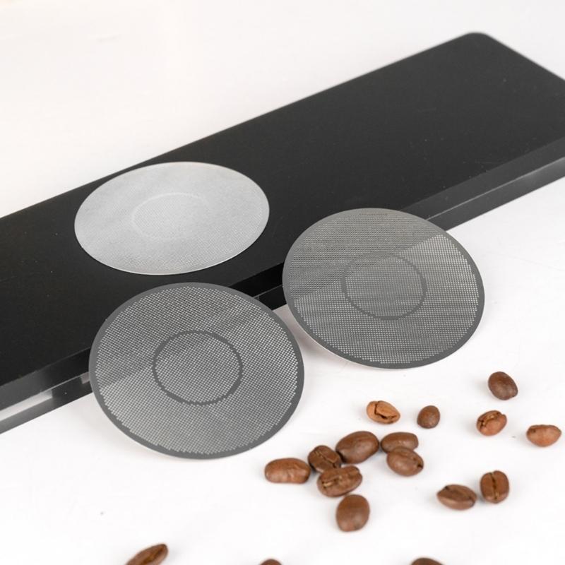 Ensemble de 3 Réseaux de Distribution d'Eau Filtre Passoire en Acier Inoxydable pour Machine à Café Disque Filtre à Café pour Amateurs de Café