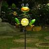 Solar LED Frog Animal Garden Lights Outdoor Waterproof Metal Stake Lawn Lights for Yard Park Villa Pathway Landscape Decoration