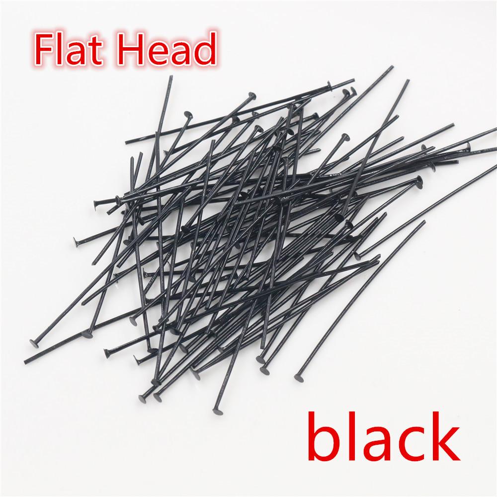 200pcs/Lot 16 20 25 30 35 40 45 50mm Flat Head/Ball Head/Eye Head Pins Metal Headpins For Jewelry Findings Making DIY Supplies