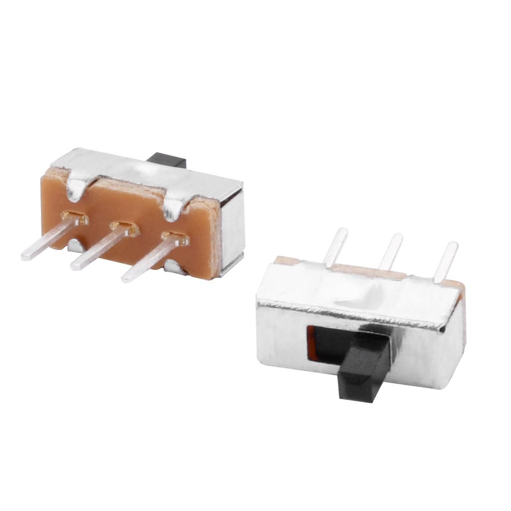 FORIOT 40pcs SS12D00G3 3 Pin 2 Position SPDT 1P2T PCB Panel Mini Vertical Slide Switch 0.5A 50V DC