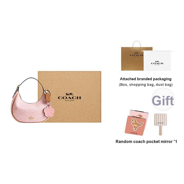 Coach Borsa a tracolla Carmen 20 Cinturino regolabile Stampa Moda Nuova Luna Borsa Ciondolo a fiore Borsa a spalla Piccola borsa a tracolla da donna Rosa CDW86-IMPO