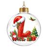 Indoor Outdoor Xmas Hanging Ornaments 26?Letter Acrylic Christmas Ball Ornament, 3D Crystal Style Alphabet Gift Ideas for Family Pendant, Tree Home