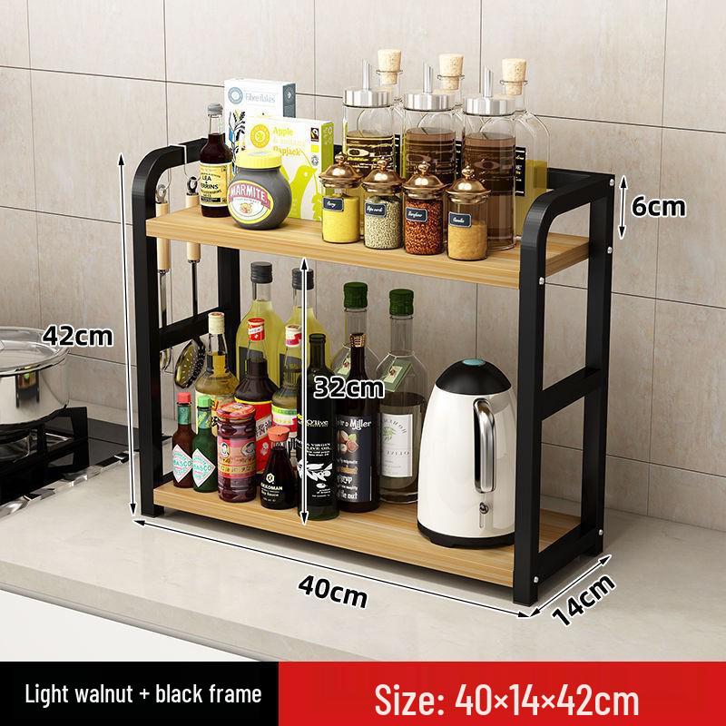Estantería de Almacenamiento Multicapa para Cocina para Especias, Condimentos, Utensilios de Cocina y Aceites Embotellados.