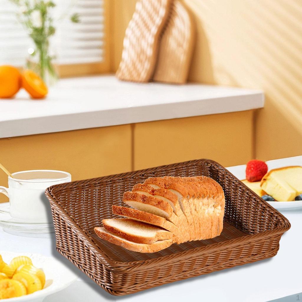 Storage Basket Counter Organizer Multifunctional Rustic Fruit Baskets Snack Bread for Pantry