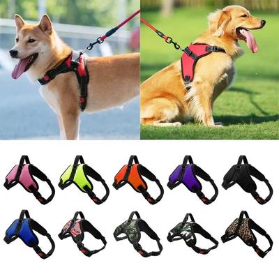 Verstellbares Hundegeschirr für kleine und große Hunde, Weste, 150 cm, starke Hundeleine, Haustierleinen, reflektierende Leine, Drag-Pull-Zug