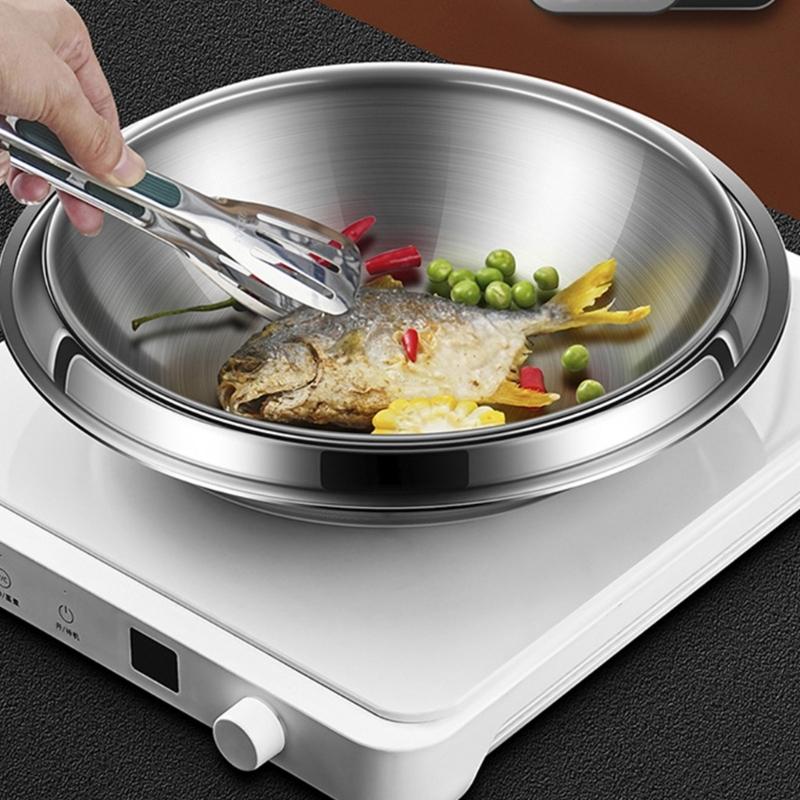 304Stainless Steel Plates Picnics Camping Plates Party Dishware Set Metal Dish Set for Kitchens and Dining Tables