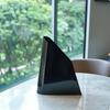Trapezoid Vase Minimalist Sculptural Modern for Entryway, Dining Table, Living Room Black L