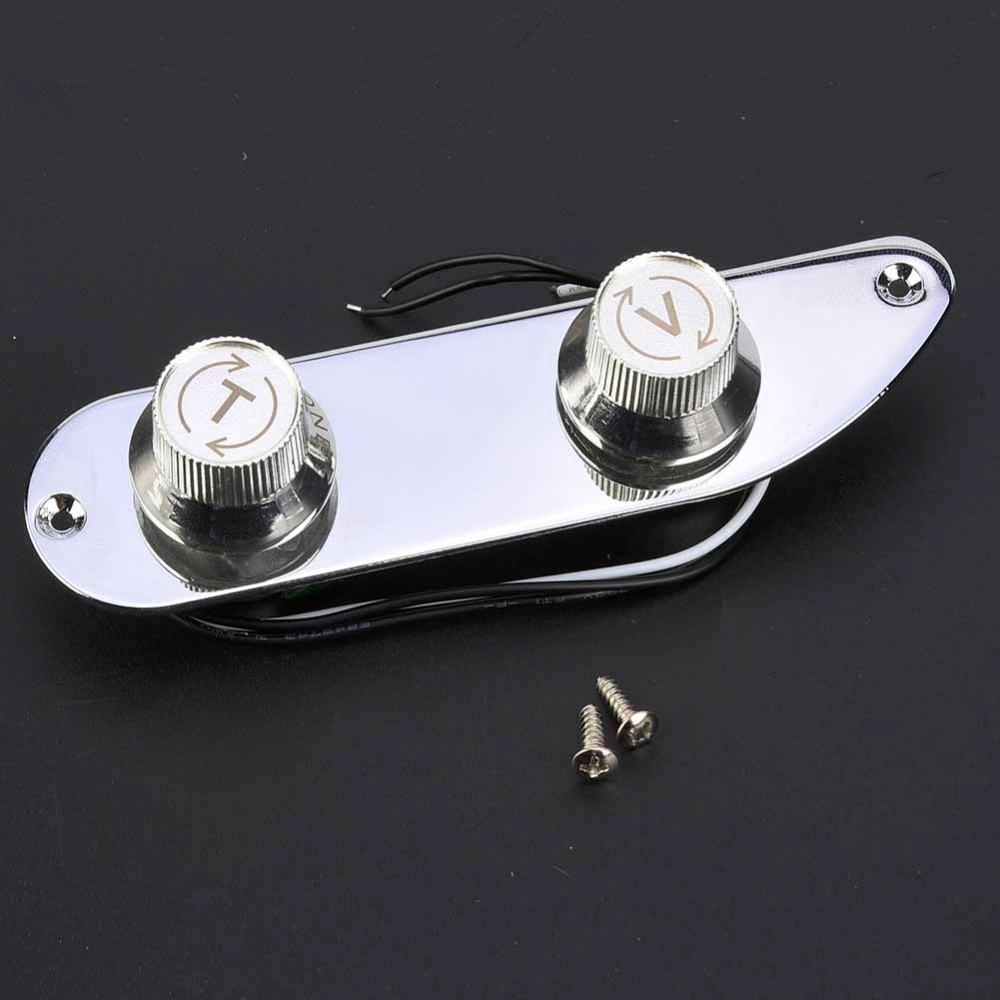 2PCS Silver Prewired Guitar Control Plate Metal Guitar Parts Guitar Accessories  Electric Guitar