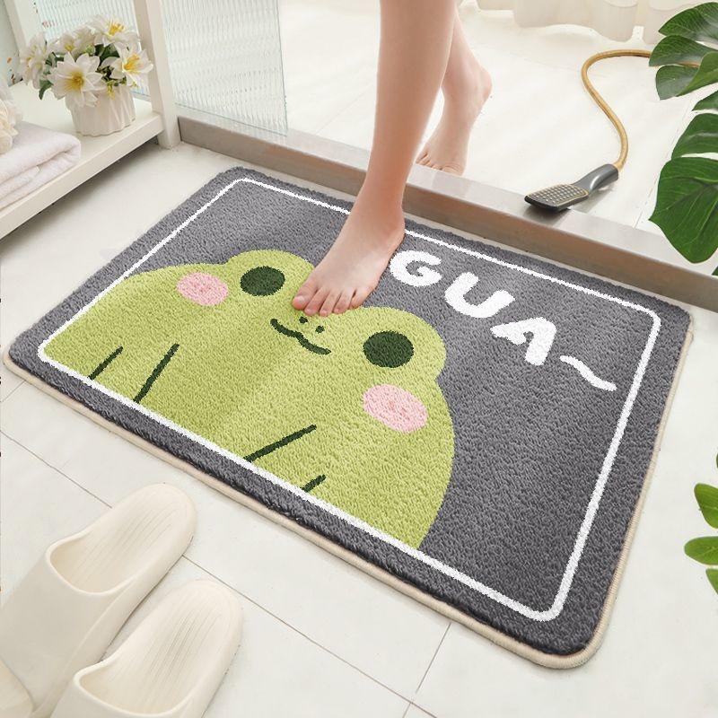 Badezimmer saugfähiger Teppich verdickt Imitatkashmir Schlafzimmer Badezimmer rutschfeste Fußmatte Badezimmer saugfähige Bodenmatte