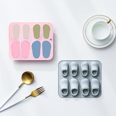 Stampo in Silicone a 8 Cavità Tema Scarpe Stampo per Caramelle Cioccolato Fondant Stampo in Silicone per Torta Griglia per Ghiaccio Fudge Estivo