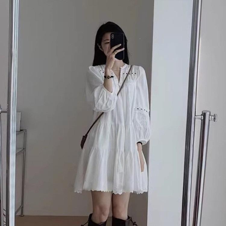 French White Shirt Dress Women's 2026 New Spring Small Man Is Very Good-looking Xinjiang Yunnan Travel Wear