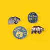 Papabear Animal Eyecatching Brooch With Forest Bear Design Highquality Metal Lapel Pin