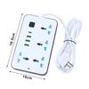 New EU US Plug 2/3Pin Power Strip 1 TypeC 3 USB Port 4 Way Outlet 2/3/5M Extension Power Socket Charge Electrical Socket