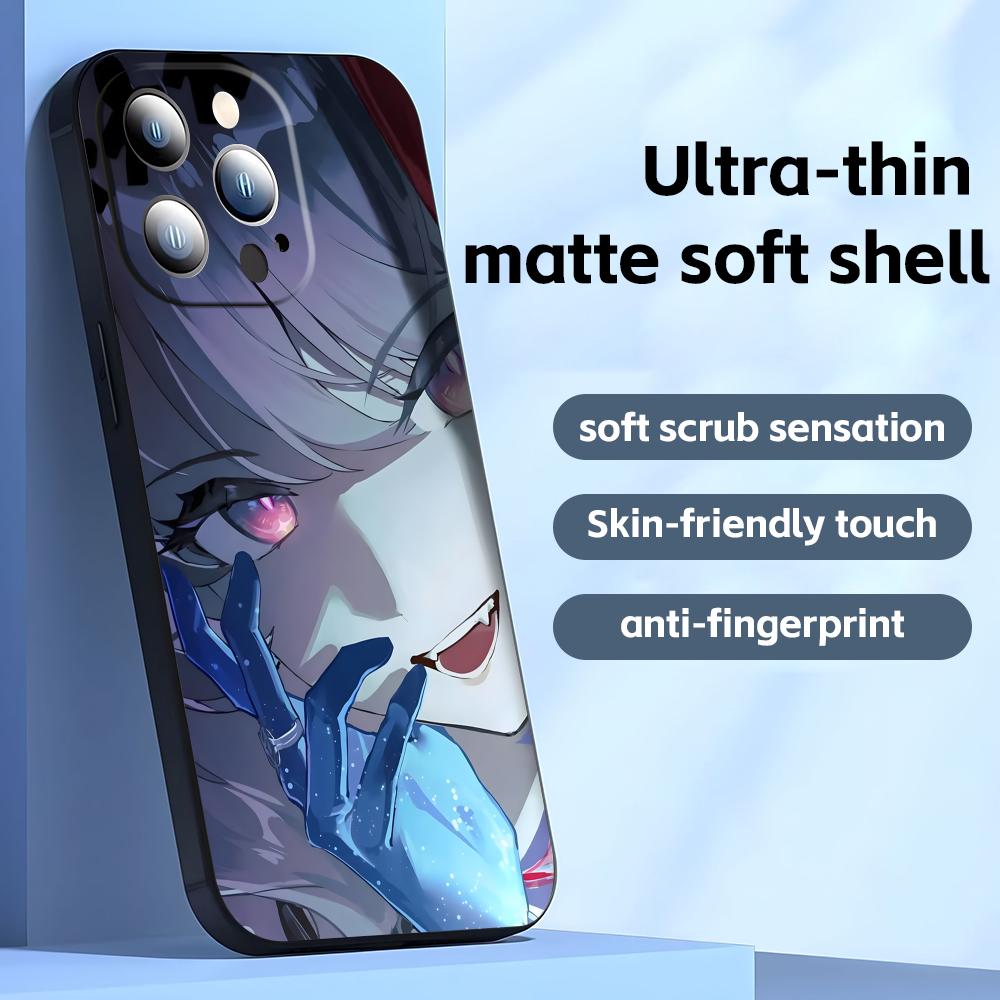 Wuthering Waves Denia Phone Case For iPhone17 16 16e 15 14 13 12 11 Plus Mini Pro Max Soft Black Shockproof Cover