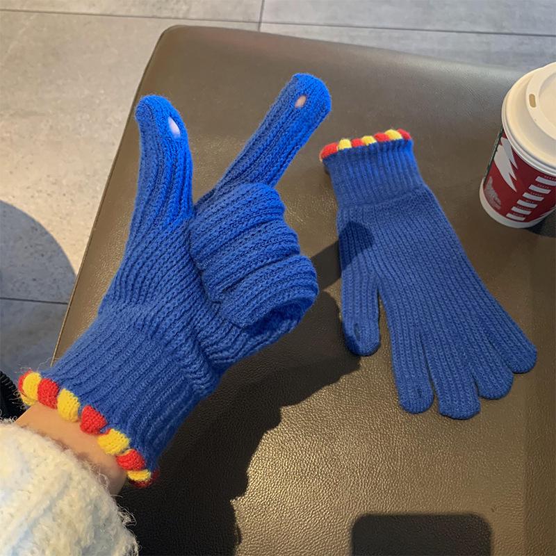 Koreanische Winter-Fingerlose Wollhandschuhe für Damen - Warm, Winddicht, Touchscreen-freundlich