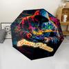 1PC Custom Name Figure Neon Lights Automatic Folding Umbrella Compact Travel Umbrella for Men & Women, Ideal Gift for Christmas, Birthdays, Halloween