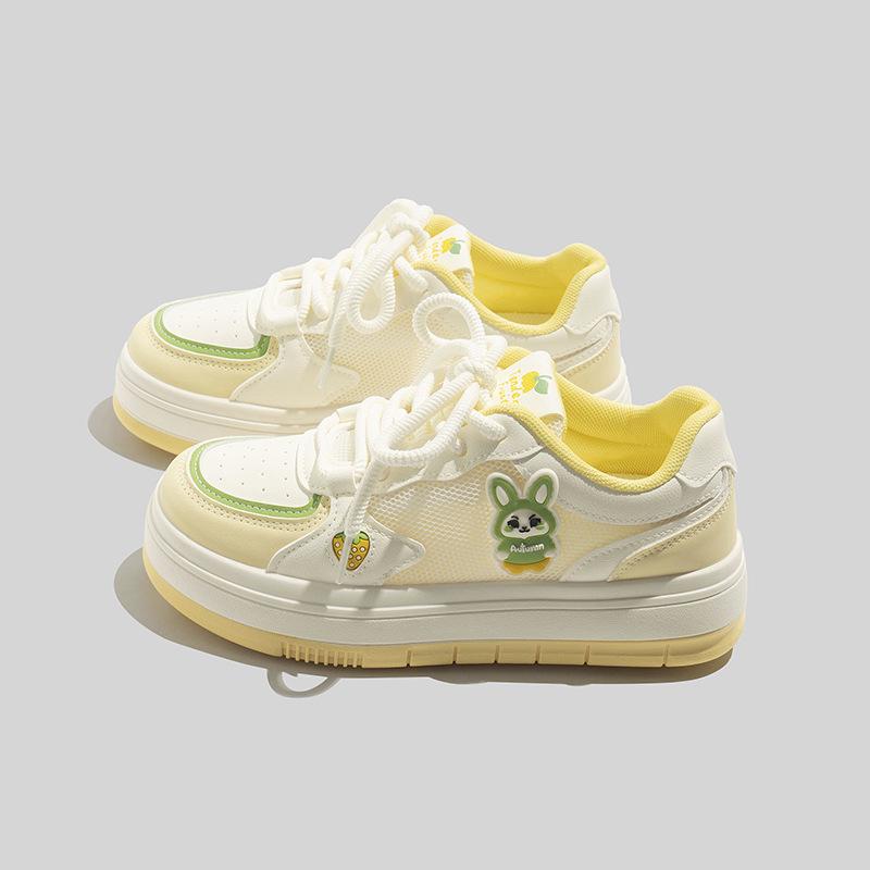 22 spring and summer new sub-single mesh board shoes thick-soled breathable casual shoes single shoes 35
