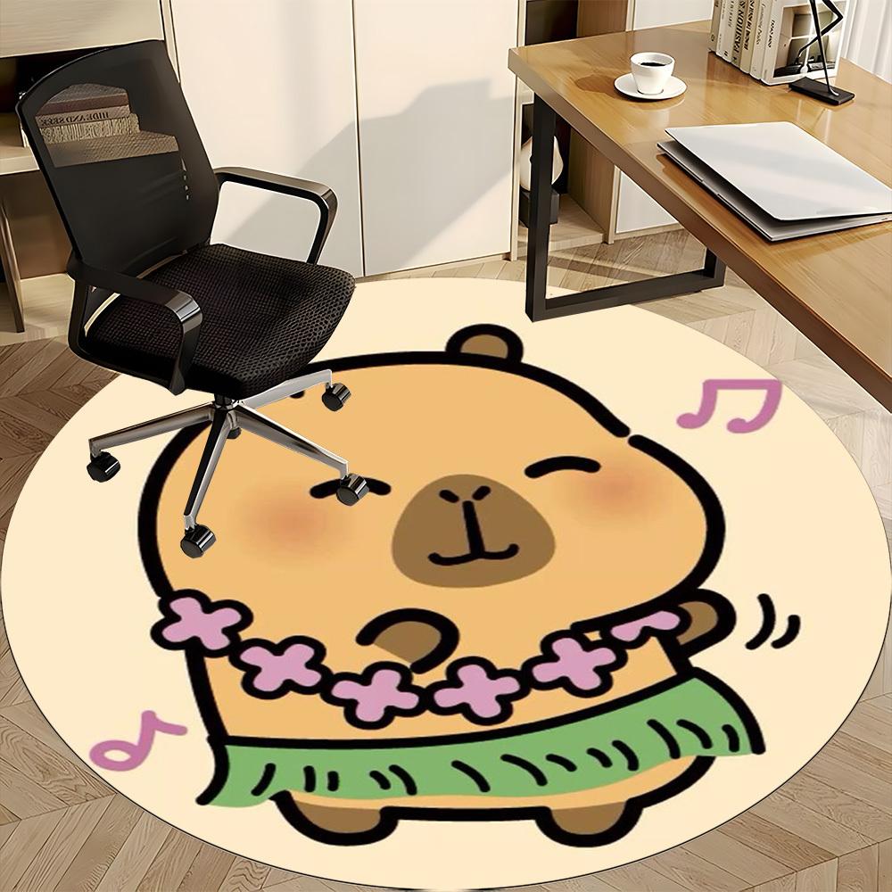 1pc Capybara Chair Carpet for Office Non-Slip Mat for Office - Decorative Floor Mat Yy251030216