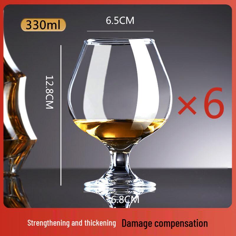 ZISIZ Handmade Crystal Brandy Glass