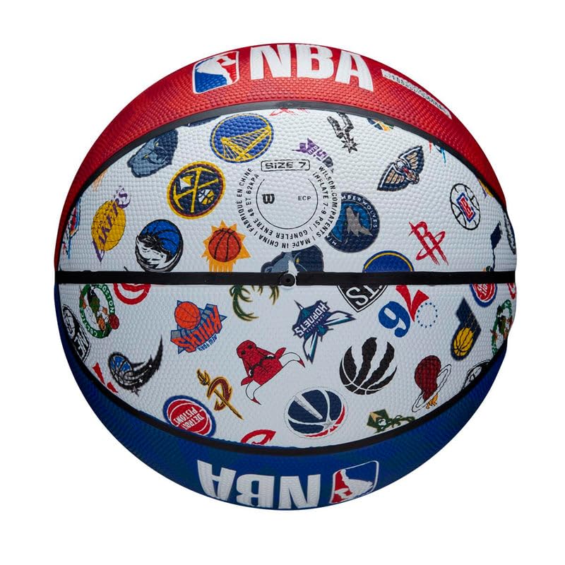 Wilson Basketball NBA ALL TEAM BSKT 7 NBA All WTB1301XBNBA Size (Size Team) Men's 7/Diameter Approx. 24.5cm, Red/White/Blue