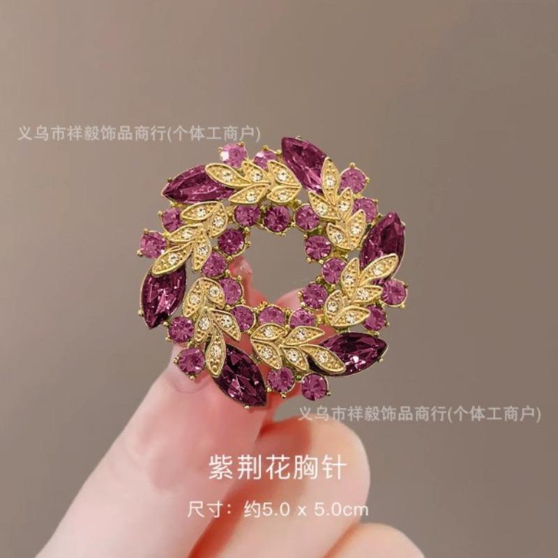 New Alloy Brooch High-end Niche Women's Peony High-end Pin Coat Suit High-end Versatile Brooch