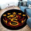 Galatasaray S Round Area Rug,Carpet Rug for Living Room Bedroom Sofa Playroom Decor,Non-slip Floor Mat