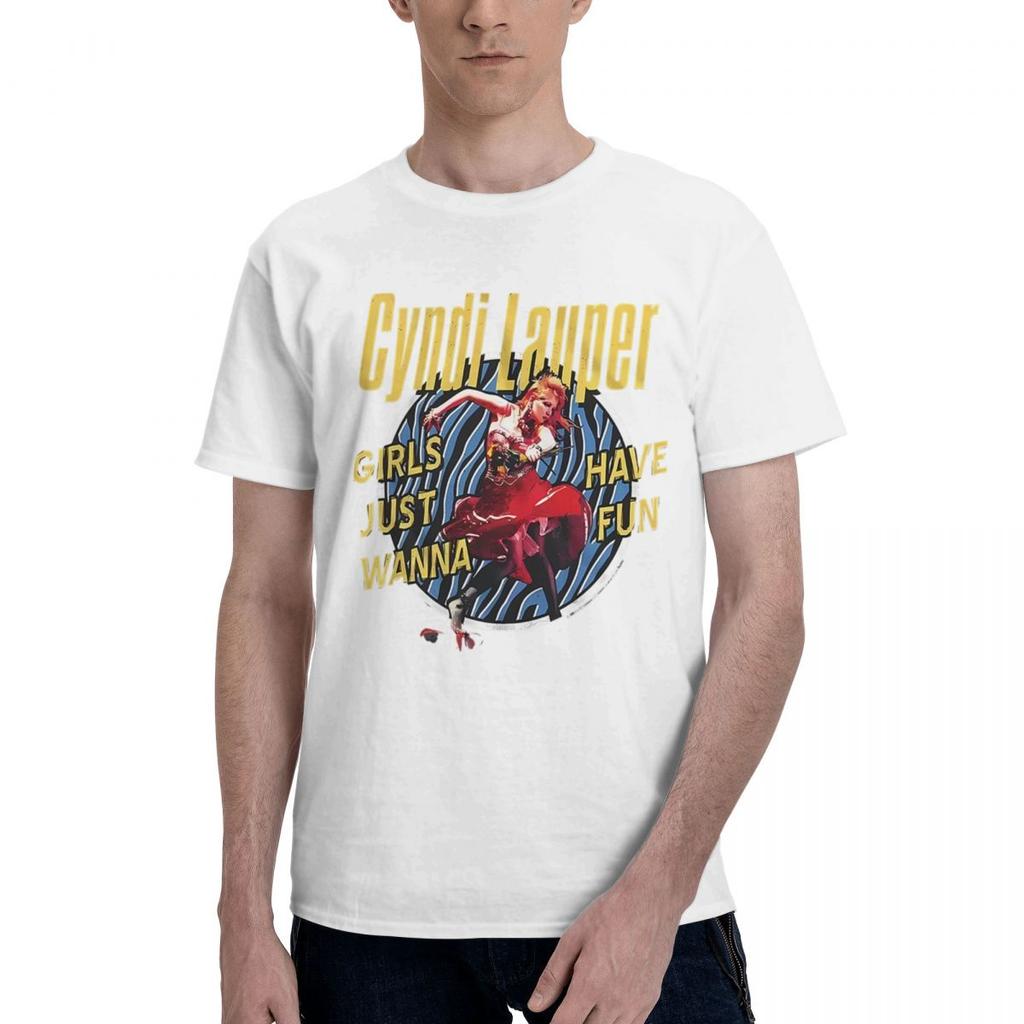 Cyndi Lauper Girls Just Wanna Music 100 Cotton Casual Breathable Confortable Men Top Funny TShirt For Men T Shirt Men