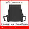 Compatible TPE Trunk Mat for 2024 BMW 5 Series: Eco-Friendly, Waterproof, Wear-Resistant, Carbon Fiber Pattern.