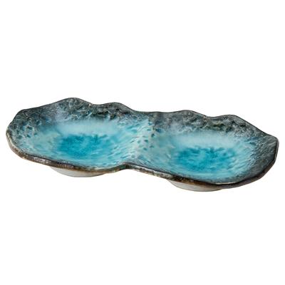 TAMAKI KANADE 2 Small Microwave Maruri Tamaki Rikizo Small Mino for Japanese X X Height Cm Plates, Blue, Safe, Shoten, Plate, Ceramic, Ware, Food,