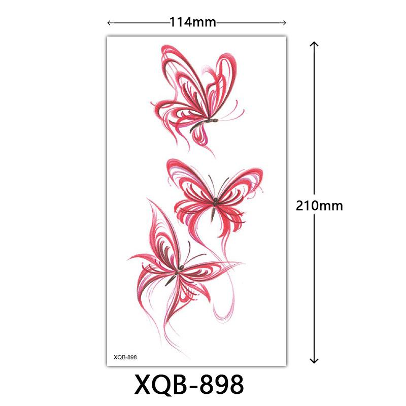 Small Full Arm Tattoo Sticker, Flower Letters, Plain Flower Tattoo Sticker Tattoo