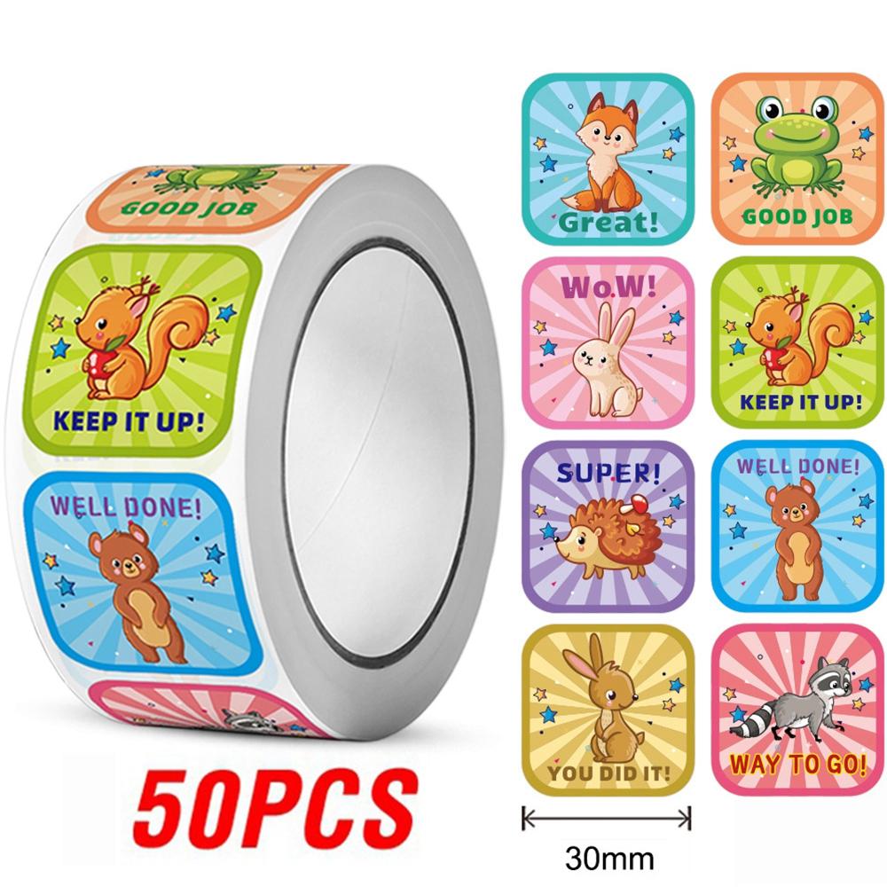 50-300Pcs High-Quality Reward High-Quality Stickers High-Quality Cartoon High-Quality Animal High-Quality Sealed High-Quality Packaging High-Quality
