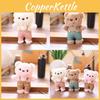 Cute Bear Plush Keychain With Soft Short Pile Fabric For Bags And Keys