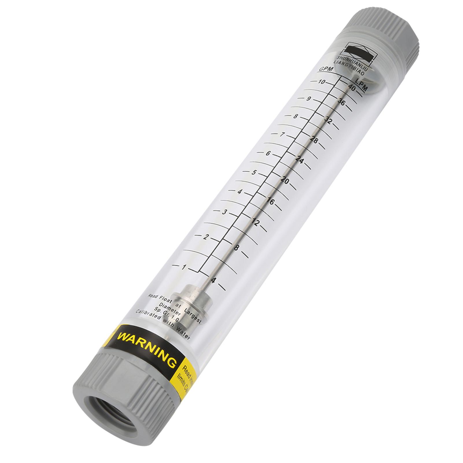 

LZM 20G 1 10GPM Acrylic Plexiglass Tube Type Liquid Flowmeter Flow Meter for Female G3 4in