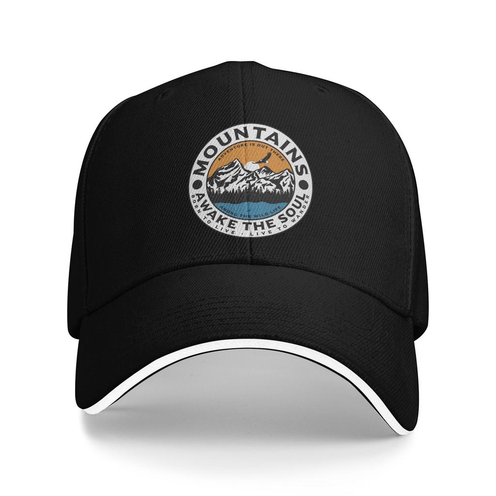 Personalized Mountain Camping Adventure Camper Baseball Cap Hip Hop Unisex WoUnisexs Adjustable  Dad Hat Autumn Snapback Caps