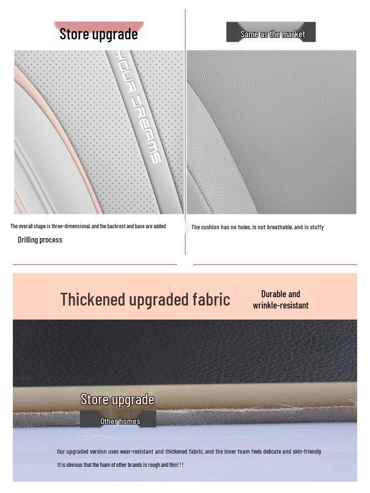 BYD Yuan UP Seat Cushion: All-Season, Durable, Thick, Perforated Car-Specific Seat Cover.