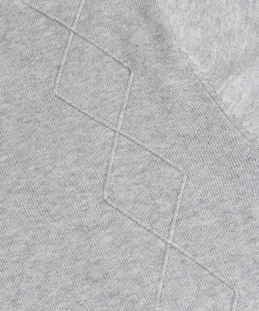 MUDSALT Cable Henley Neck Knit Melange Gray