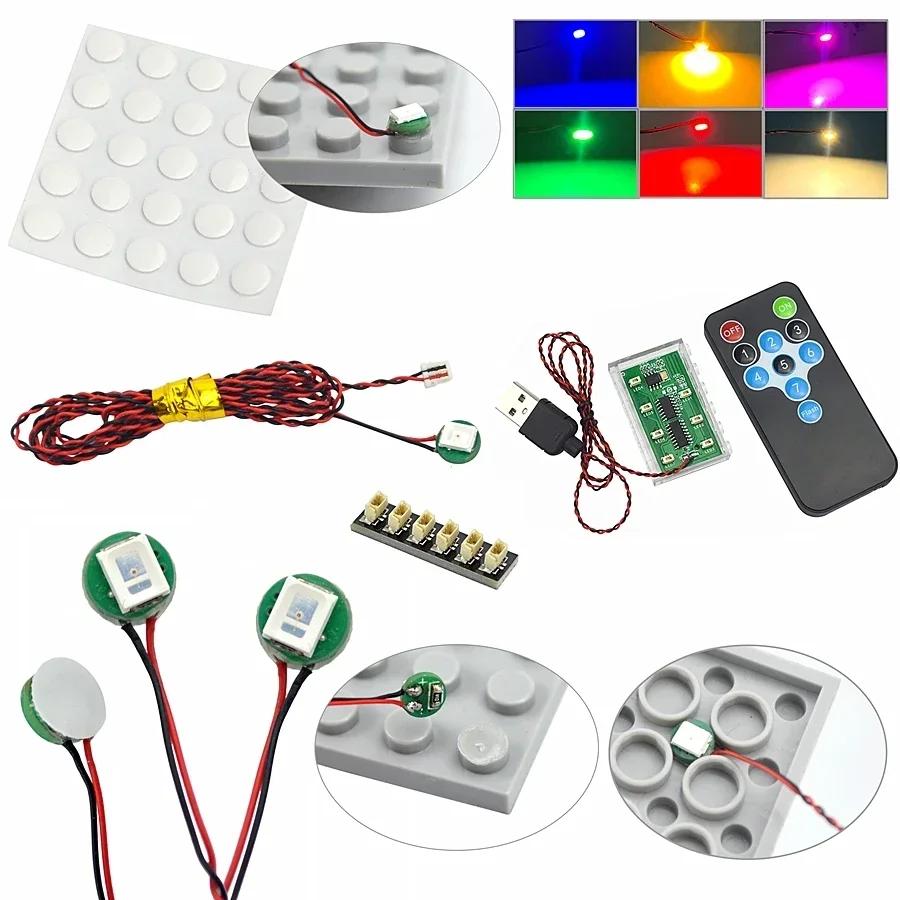 Flash Lamp City Street Light Bricks DO-IT-YOURSELF 0.8mm Pin 1x1 1x2 1x4 Length 50cm SMD LED 2835 Remote Control Constructing Block