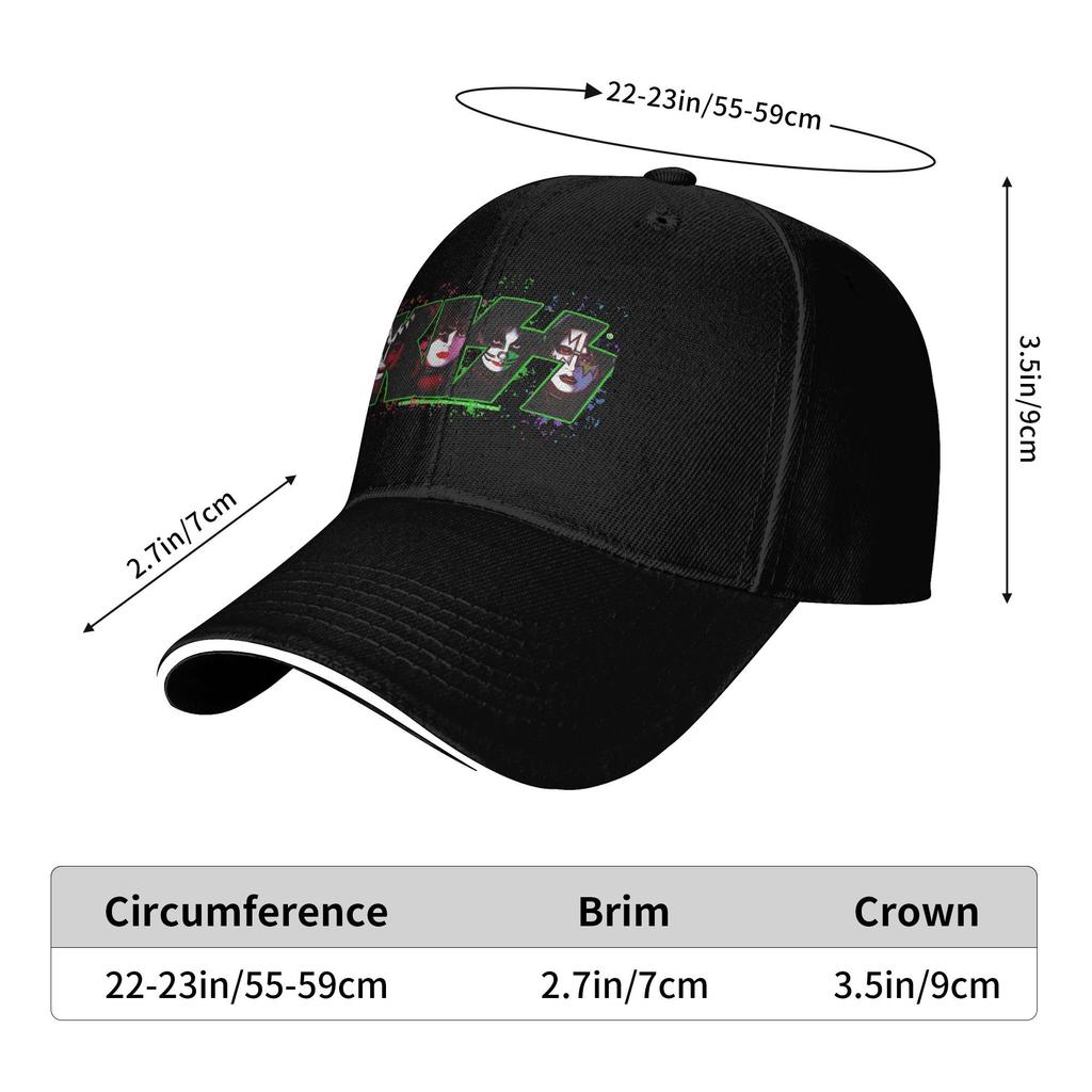Summer Kiss The Band Fan Art Baseball Cap  Outdoor Sport Vintage Design Sun Trucker Hat Men Women Sunscreen Baseball Caps