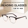 TR90 Presbyopic Reading Glasses Men Vintage Luxury Half Frame Clear Glasses Blue Blocking Antifatigue Computer Eyeglasses