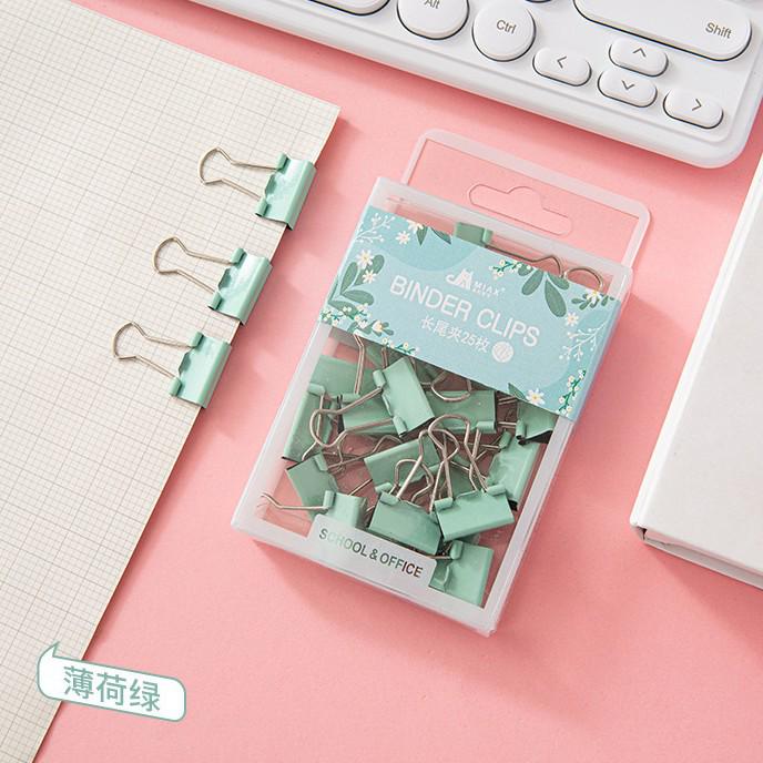 Macaron Color 19mm Long Tail Office Clips - Cute and Convenient Ticket Holder