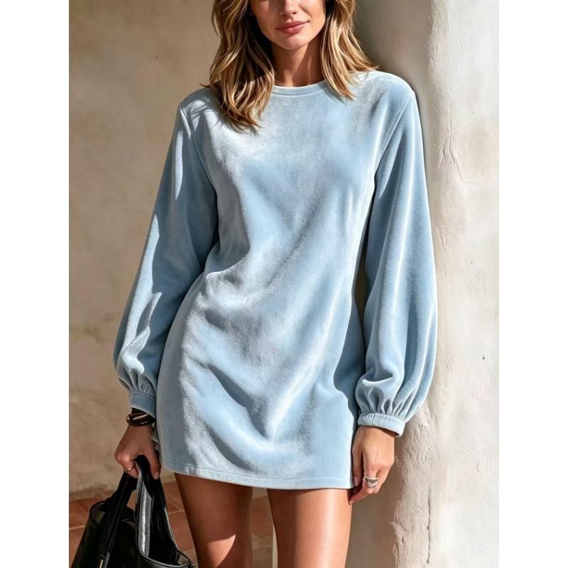 Women S Corduroy Long Sleeve Loose Straight Short Casual Skirt
