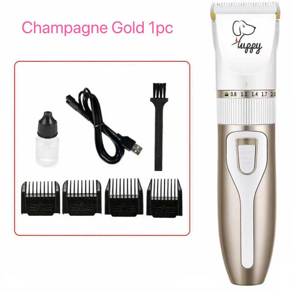 USB Rechargeable Dog Hair Cutting Grooming Machine Low Decibel Puppy Trimmer for Pet Haircut Electrical Animal Haircut Device