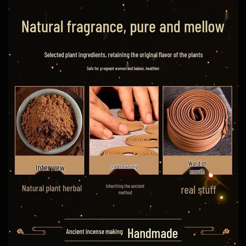 Sandalwood & Agarwood Coil Incense: 120 Long-lasting Sticks for Indoor Aromatherapy & Deodorizing