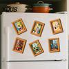 Decorative Fridge Magnets for Photos Cute Cat Magnetic Magnet, Vintage Wooden Picture Frame, Fun Frames Office Whiteboards Scene Decor Metal Cabinets,