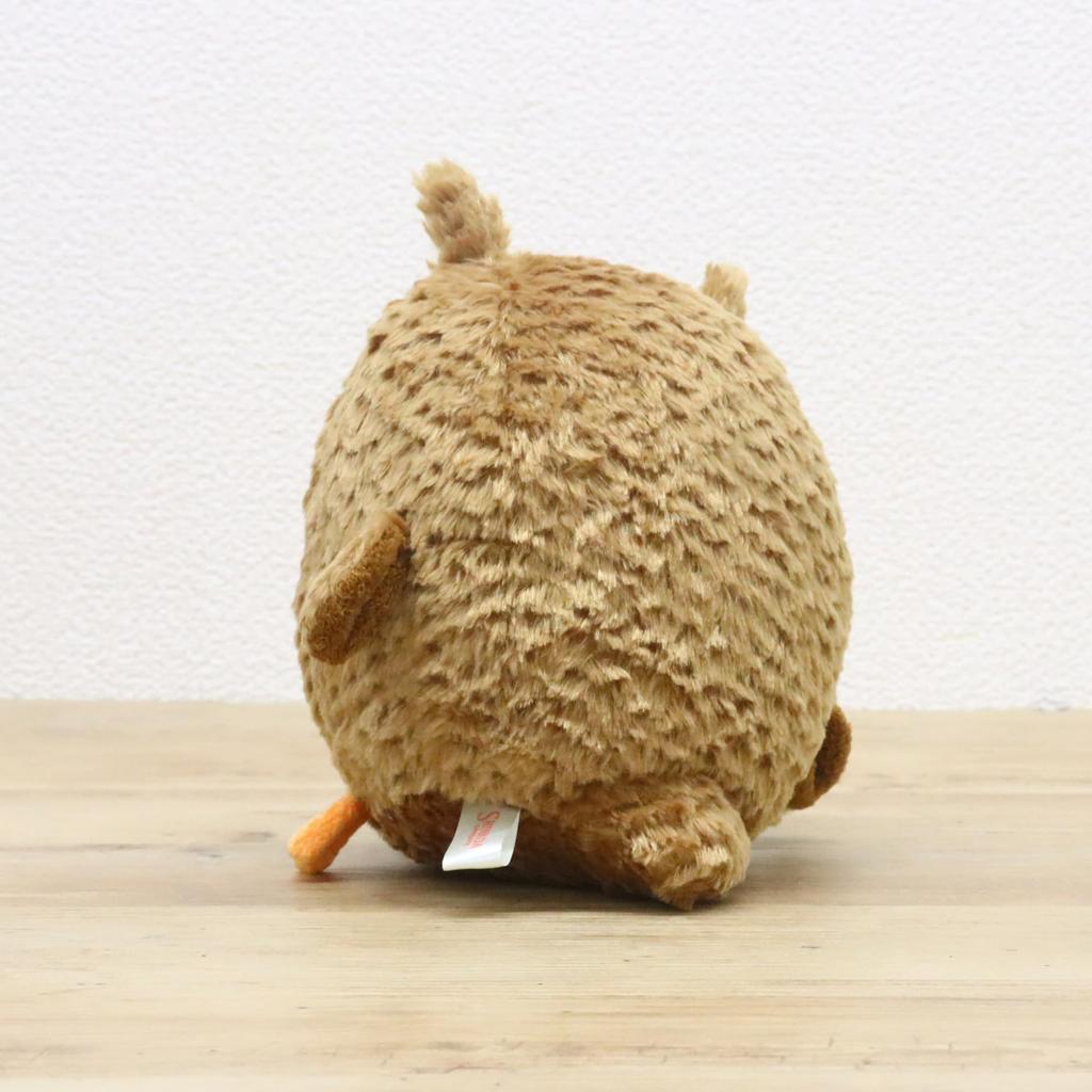Shinada Round Owl (L) Plush Toy, Brown, Tsumuri