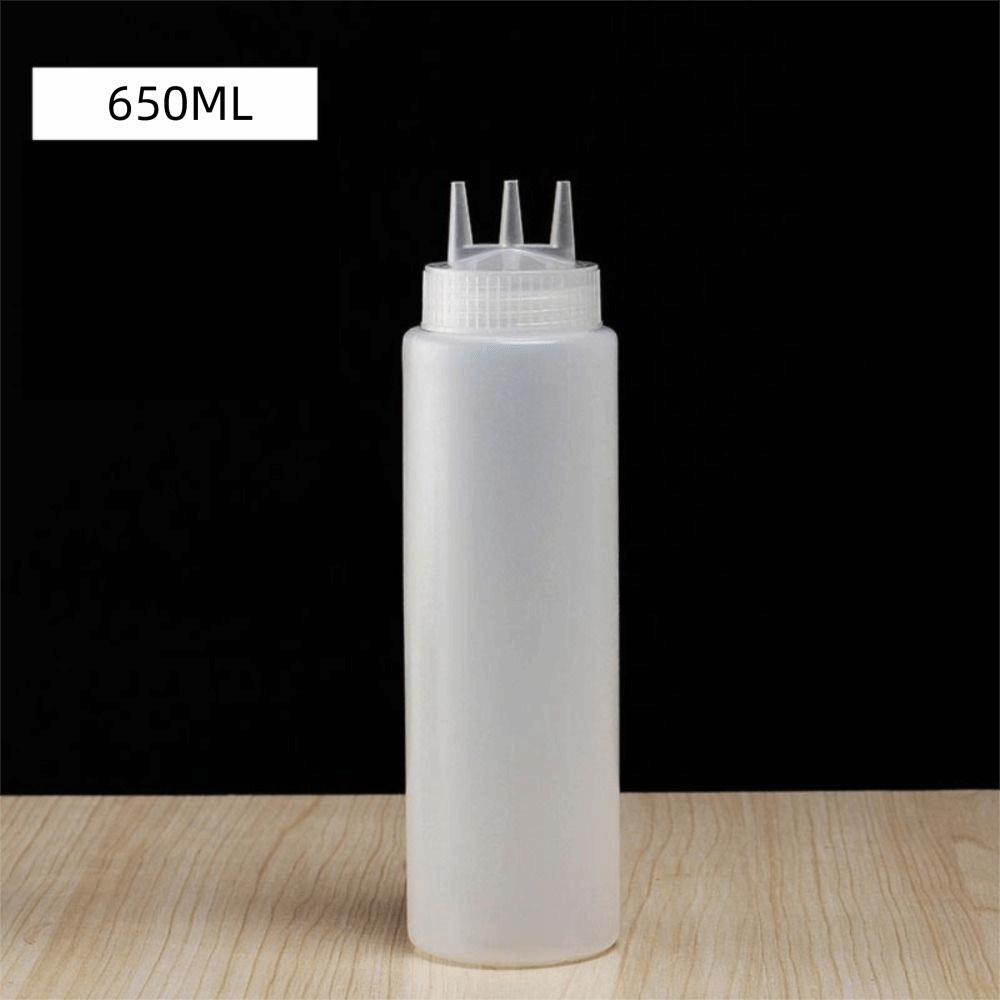 New Plastic Squeezing Sauce bottle Graduated Squeezable Gravy Boats Tableware Condiment Jam Container