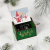 Wooden Hand-Cranked Christmas Music Box Ornament
