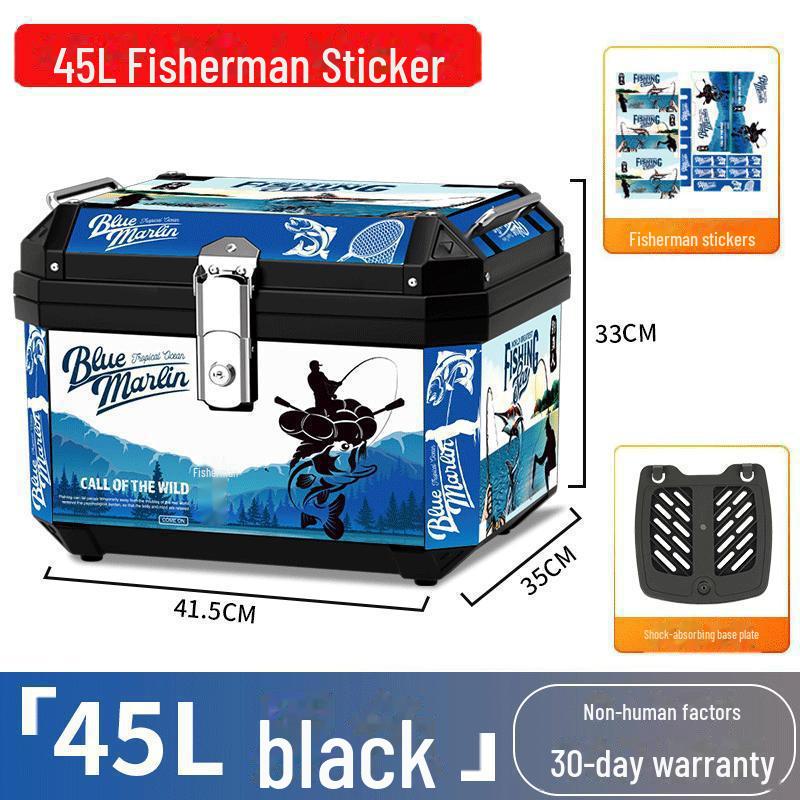 

Универсальный водонепроницаемый багажник для мотоцикла и электроскутера: Большая вместимость хвостового контейнера для хранения и выноса