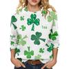 LXF-YT52 Saint Patrick's Day Fair Isle Pullover Sweater - Long Sleeve, Spring and Autumn Fashion.