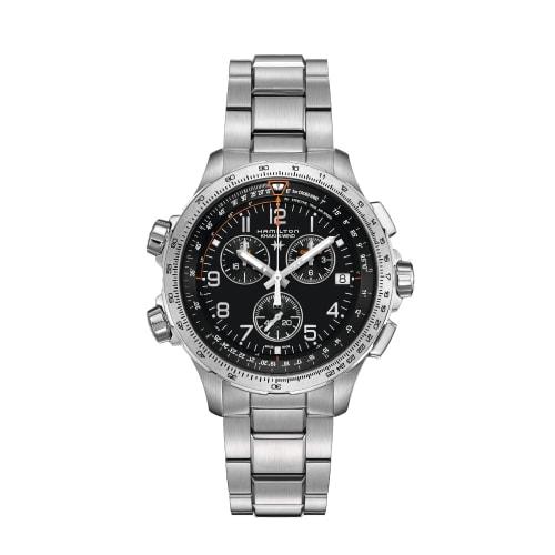 Hamilton Khaki X-Wind GMT Chronograph Men's Watch H77912135 (Officially Imported) with Official Warranty